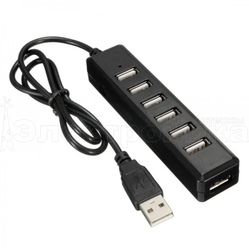 концентратор usb (hub) орбита hb-118 на 7 гнезд (usb 2.0))/200  фото