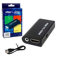 hdmi переходник конвертер ps2 - hdmi g300 адаптер, переходник с игровой приставки на тв, питание usb  фото