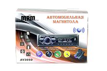 автомагнитола 1din mrm av3050 bt, lcd экран,пульт ду, fm радио,1 usb, aps, 4*50 w, радиатор,7 цветов  фото