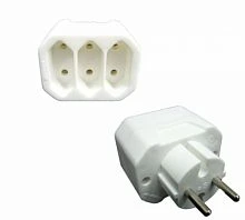  тройник "ток+" на 3 гнезда 220в, 2.5а (т01/3)/100  фото