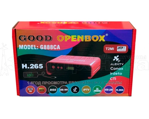 цифровой спутниковый ресивер good openbox g888ca dvb-s2/iptv/t2mi слот для карты,поддержка 3g модема  фото