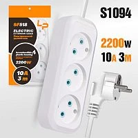 удлинитель розетки lp sf518 3м, 3 розетки, сетевой  фото