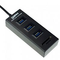 концентратор usb (hub) + картридер орбита ot-pcr05 (hb-114) на 3 гнезда (sd,tf)/100  фото