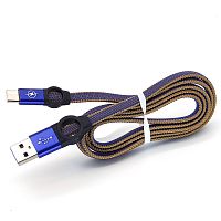 кабель usb - type-c орбита ot-smt18 шнур для телефона синий, длина 1м, 2.4a  фото