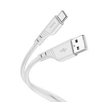 кабель usb - type-c hoco x97 шнур для телефона серый usb 3a длина 1м  фото