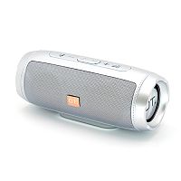 колонка портативная с bluetooth mp3 орбита ot-spb105 серебряная (tf, usb, fm, bluetooth, аккум.)  фото