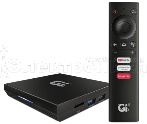 медиа-приставка gi premier 2gb/16gb android tv10 amlogic s905x4 медиаплеер smarttv iptv ott 4k h.265  фото