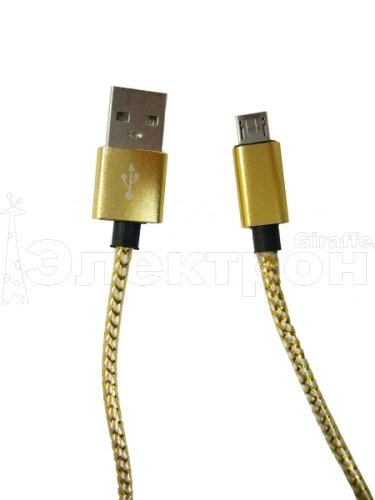 шнур usb - microusb орбита ot-smm06 (km-14) длина 1м, (1 а), нейлон  фото