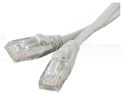 патчкорд utp rj45 cat 5e ripo  1,5м (серый)8-жильный шнур rj45-rj45 для соединения сетевых устройств  фото