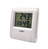 часы будильник vst-7090s белые (температура, влажность)/180  фото