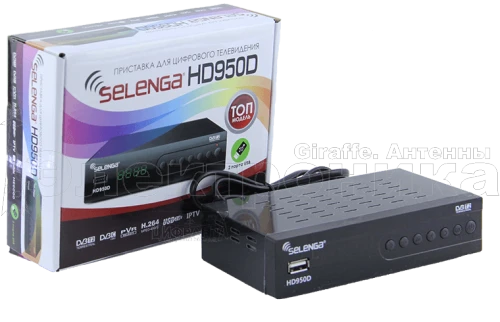 Ресивер цифровой SELENGA HD950DIR эфирный DVB-T2/C тв приставка бесплатное тв тюнер медиаплеер от магазина Электроника GA